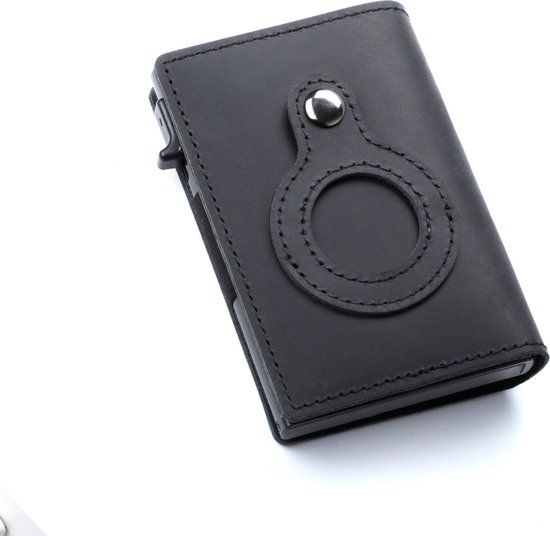 Portefeuille Airtag en cuir véritable pour hommes, porte-monnaie AirTag,  porte-cartes RFID avec étui Apple Airtag, Anti-perte, à la mode