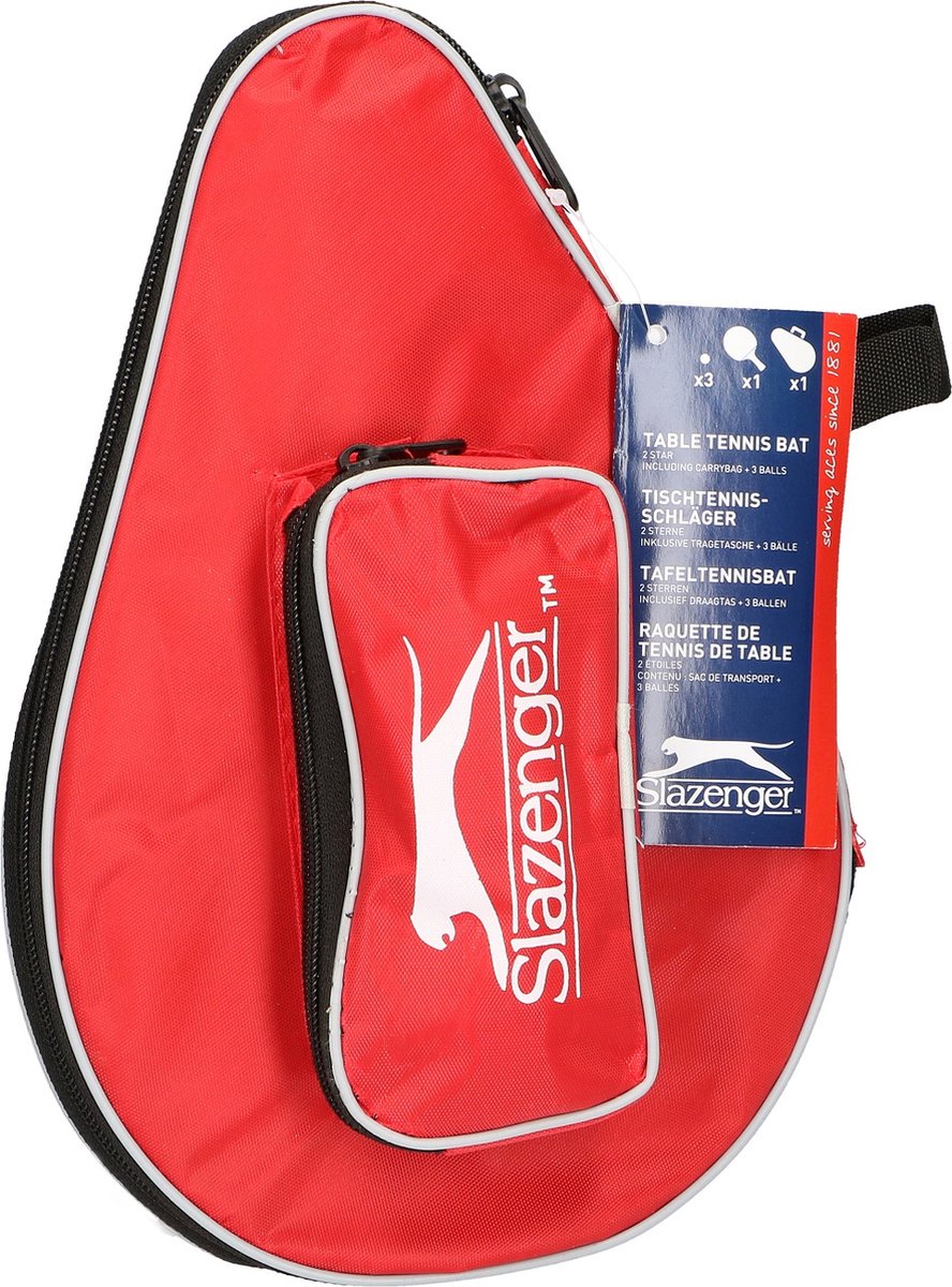 Slazenger Tennis de table - PingPong 2 raquettes et 2 balles dans 2 sacs de  rangement