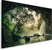 Schilderij - Waterval in Thailand, premium print