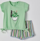 Woody pyjama meisjes - krokodil - groen - 221-3-BST-S/703 - maat 80