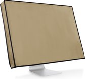 kwmobile hoes voor 31-32" Monitor - Beschermhoes voor PC-monitor in beige - Beeldscherm cover
