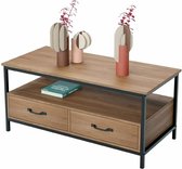 Luxiqo® Salontafel - Koffietafel - Salontafel Modern - Salontafel Industrieel - Salontafel vierkant - Salontafel Hout - Salontafel Rechthoek - 106 x 50 x 48 cm