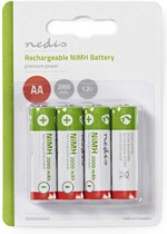 Nedis BANM20HR64B Oplaadbare Nimh Batterij Aa 1,2 V 2000 Mah 4 Stuks Blister