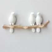 Decoratieve Hanger - Drievoudige vogel decoratie - Vogel op Tak - Moderne Wanddecor