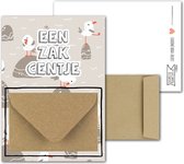Geldkaart met mini Envelopje -> Zakcentje - No:04-2 (Meeuw op steen-Zakcentje) - LeuksteKaartjes.nl by xMar