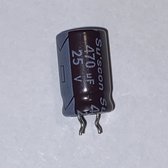 Su'scon Elektrolytische condensator 470uF/25V 10x17mm | set van 20 stuks