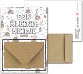 Geldkaart met mini Envelopje -> Zakcentje - No:04-1 (Meeuw op steen-kleinigheidje) - LeuksteKaartjes.nl by xMar