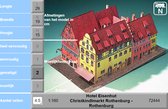 Kartonnen bouwplaat hotel Eisenhut & Christkindlmarkt schaal 1:160
