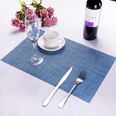 BOTC Duurzame Placemats 2 Stuks - Hittebestendig - Makkelijk schoon - 30 x 43cm - Blauw