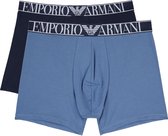 Emporio Armani Endurance 2P Midwaist Boxer Mannen Onderbroek - Marine/Aviation - Maat M