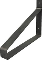 GoudmetHout Industriële Plankdrager XL 35 cm - Per stuk - Staal - Zonder Coating - 4 cm x 35 cm x 25 cm