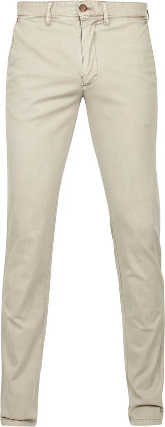 Suitable - Chino Sartre Oxford Sand - Slim-fit - Chino Heren maat 56