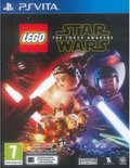 PS Vita speldoosje 'LEGO Star Wars: The Force Awakens' met Lego personages en ruimteschepen.