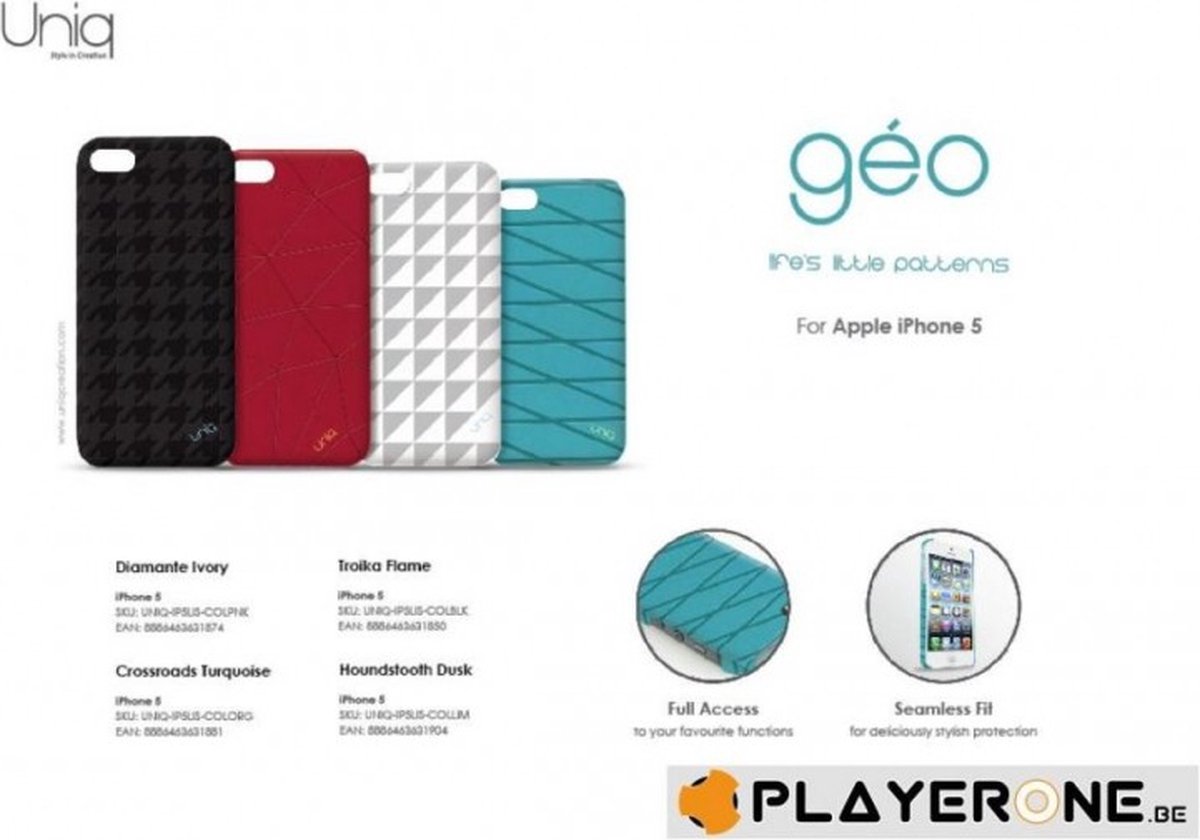 Uniq - Geo voor Apple iPhone 5 - Houndstooth Dusk - Zwart