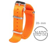 20mm Nato Strap ORANJE - Vintage James Bond - Nato Strap collectie - Mannen - Horlogebanden - 20 mm bandbreedte