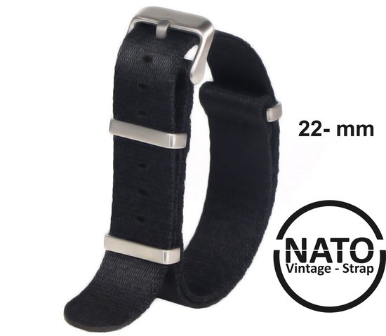 Bracelet Nato 22mm NOIR - James Bond Vintage - Collection Bracelet Nato -  Hommes -... | bol.com