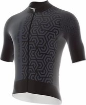 Cycle Gear Wielershirt Grey Square - Maat M - Grijs / Zwart  - Wielrennen - Wielrenshirt - Fietskleding -  Fietsen - Sportkleding - Fiets cadeau - Wielren accessoire