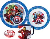 Avengers servies - blauw - Marvel Avenger kinderservies - 3 delig