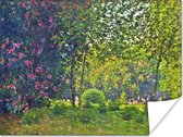Poster Parc Monceau - Schilderij van Claude Monet - 80x60 cm