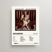 Lana Del Rey Poster - Blue Banisters Album Cover Poster - Lana Del Rey LP - A3 - Lana Del Rey Merch - Muziek