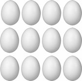Pakket van 12x stuks piepschuim eieren 10 cm - Pasen decoratie - Styropor paaseieren