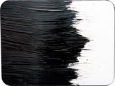 Muismat Zwarte Verf Rubber - Hoge kwaliteit foto van verf veeg | Muismat gedrukt op polyester - 25 x 19 cm - Antislip muismat - 5mm dik - Muismat met foto - heerlijk voor op kantoor