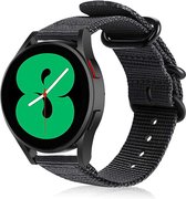 Strap-it Samsung Galaxy Watch 4 - 44mm nylon gesp band - zwart