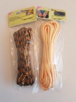 joycrafts-paracord 2 x 5 meter- zalm/camouflage + 2 gratis sluitingen 20 mm zwart