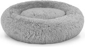 Barki Pluizig Hondenbed - Hondenmand - Hondenkussen - Extra Zacht - Lichtgrijs - Maat: S - 50 cm