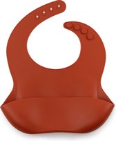 J. Børn Siliconen Baby Slab met Opvangbakje in een Geschenkdoos - Waterdicht en BPA-vrij - Superzachte Slabbetje met Kruimelvanger voor Babies en Peuters, Kraamcadeau (Rust)