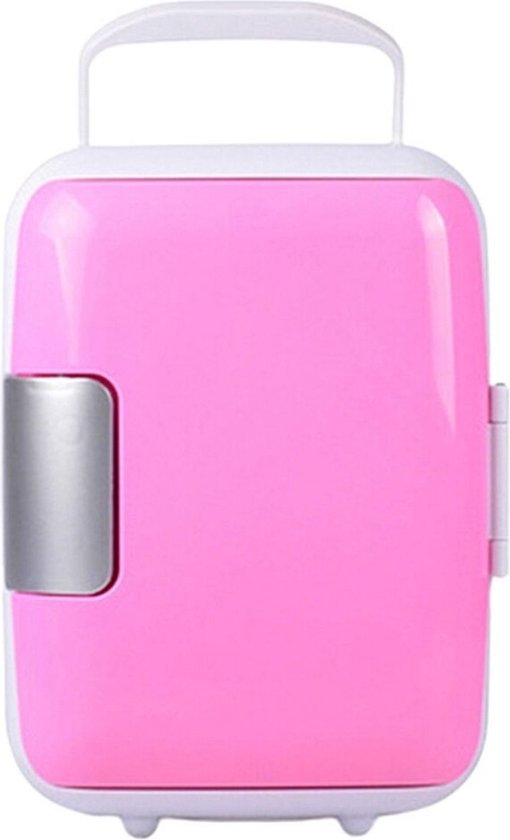 Koelkast: Hoobi® Mini koelkast roze - 4 Liter- Make up opslag- Voedselopslag- koelkast- 12 V auto stekker- 60W, van het merk Hoobi®
