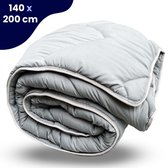 Soulsnooze Luxe Bedrukt Dekbed - Hoesloos Dekbed - Dekbed zonder overtrek - Eenpersoons Dekbed 140 x 200 - All Year - Grijs