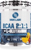 Yava Labs BCAA 2:1:1 Amoniazuur - Strawberry Mango - 4 gram bcaa per scoop - 300 gram
