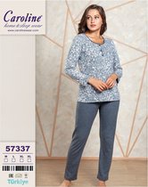 Caroline Pyjamaset Voor Dames Grijs Maten: XL