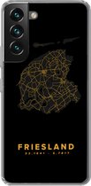 Coque Samsung Galaxy S22 - Friesland - Carte - Or - Zwart - Coque de téléphone en Siliconen