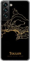 Coque Samsung Galaxy S22 - Toulon - Carte - Or - Coque de téléphone en Siliconen