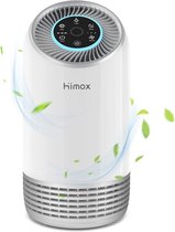 HIMOX luchtreiniger allergie met H12 HEPA filter luchtreiniger thuis met 7 kleuren nachtlampje 28dB slaapmodus luchtreiniger sigarettenrook luchtreiniger voor pollen, stof, haren van huisdier