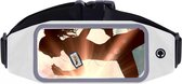 Hoesje iPhone 12 Mini - Heupband Hoesje - Sport Heupband Case Hardloopband riem Grijs
