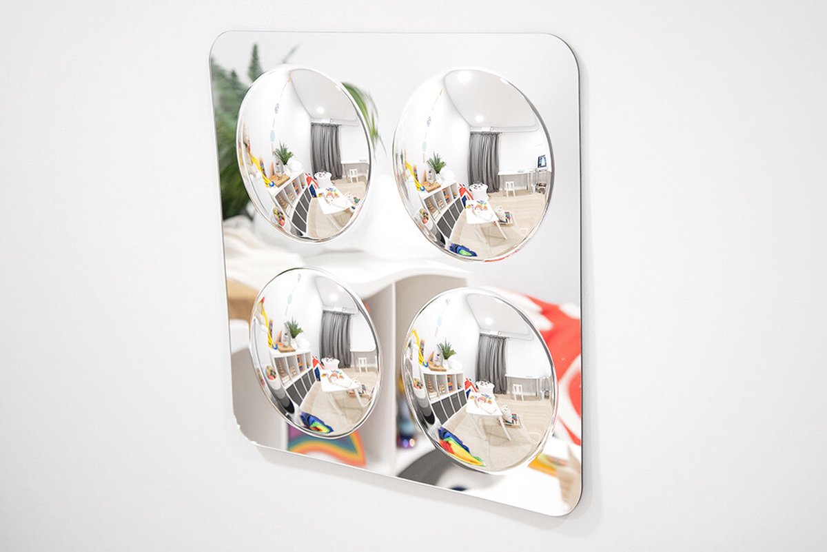 Groot Acryl Spiegelpaneel Met 4 Koepels - 490 mm