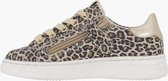 limelight girl Bruine leren sneaker panterprint - Maat 26