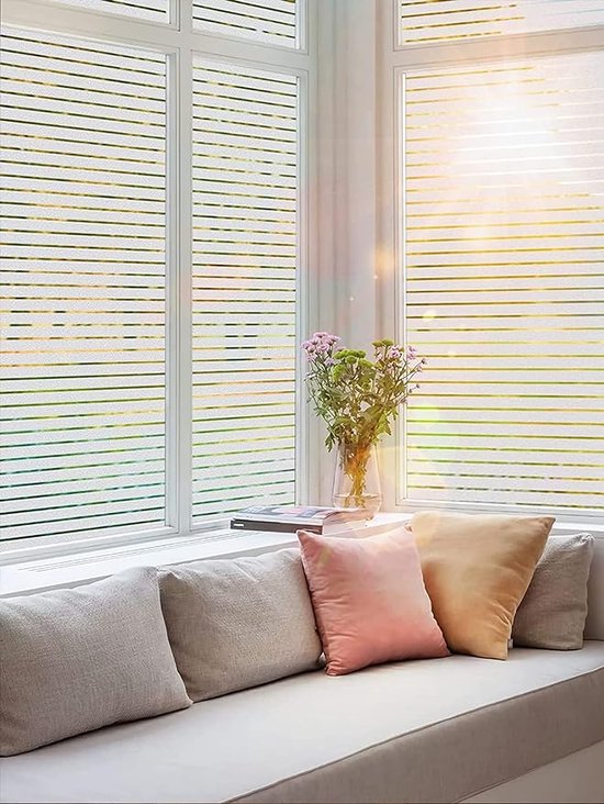 3d Mozaïek Regenboog Raamfolie Privacy UV-Bescherming Statische Kleefstof Raamstickers Voor Thuis Verwijderbare Warmte-Isolatie  15