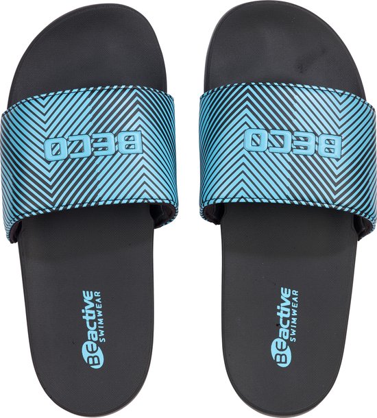 BECO badslippers - voor dames/heren - blauw/zwart - maat 46