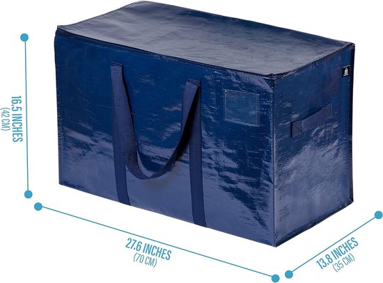 Iespell Lot de 4 grands sacs de rangement pour vêtements, 110 L, tissu
