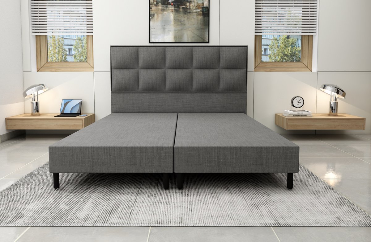 Boxspring Krista 2 persoons - 160x200cm - Grijs