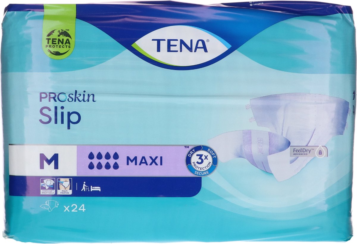 Goedkoopste Voordeelverpakking 4 X TENA Proskin Slip Maxi - Medium, 24st (710924
