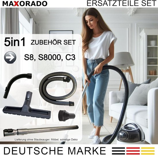 Maxorado Staubsaugerdüsen-Set Staubsaugerrohr Düse Staubpinsel