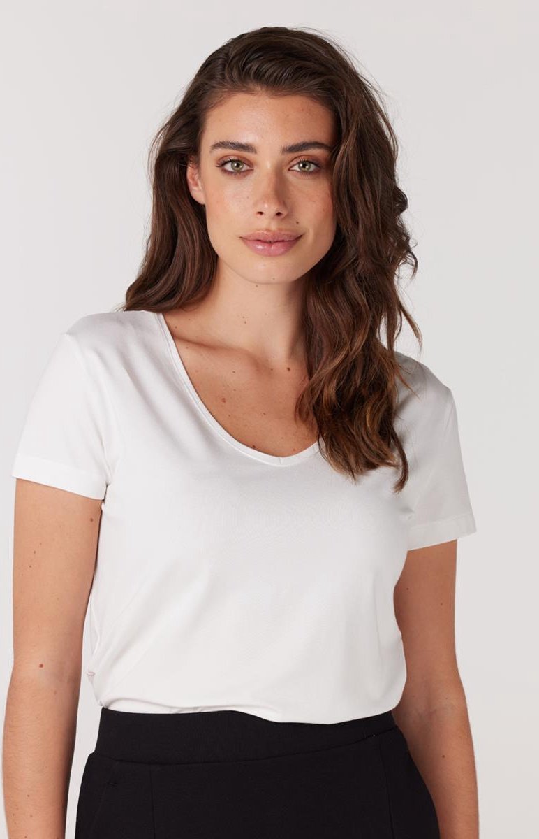Jansen Amsterdam Dames T'shirt Wit SOOF off white