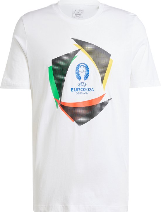 adidas Performance UEFA EURO24™ Official Emblem Ball T-shirt - Heren - Wit- XS