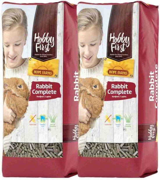 HobbyFirst Hope Farms Konijn Complete - 2 x 10 kg - Voordeelverpakking