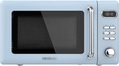 Micro-ondes numérique Cecotec Proclean 5110 Retro Blue avec grill, 700 W en 5 positions, minuterie jusqu'à 60 minutes, 8 programmes et décongélation